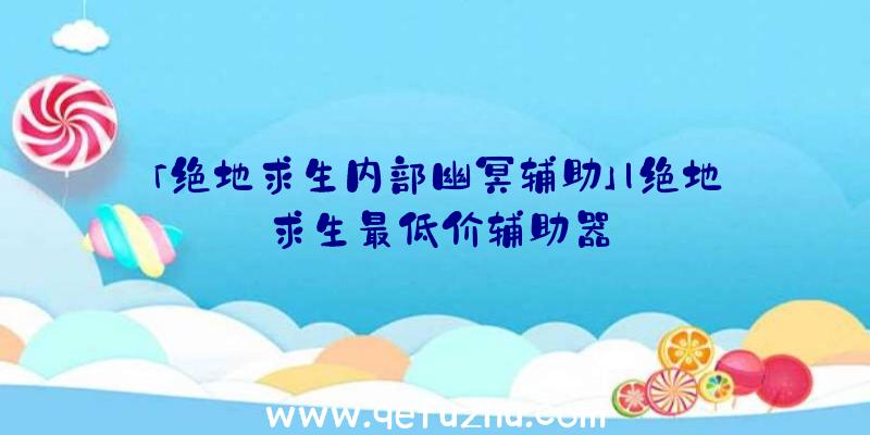 「绝地求生内部幽冥辅助」|绝地求生最低价辅助器